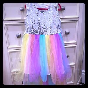 Rainbow Mermaid Party dress size 7